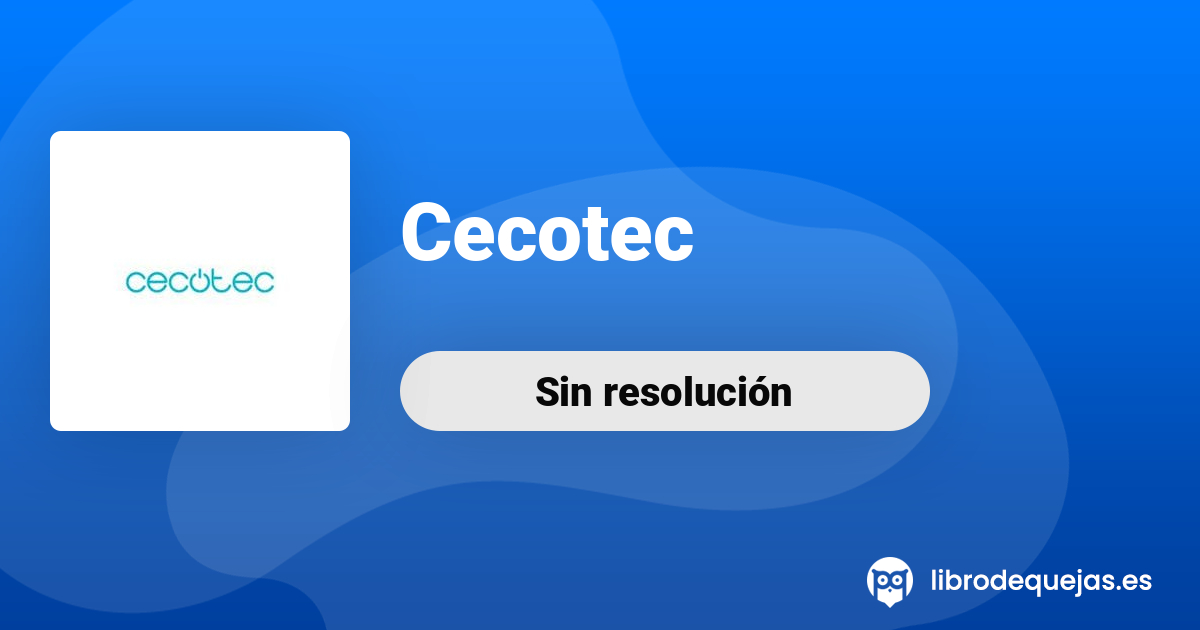 Cecotec Pedido sin recibir